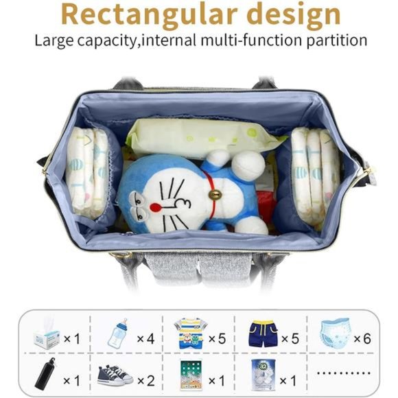 Diaper Bag Backpack, Large Baby Bag,Multi-functional Travel...